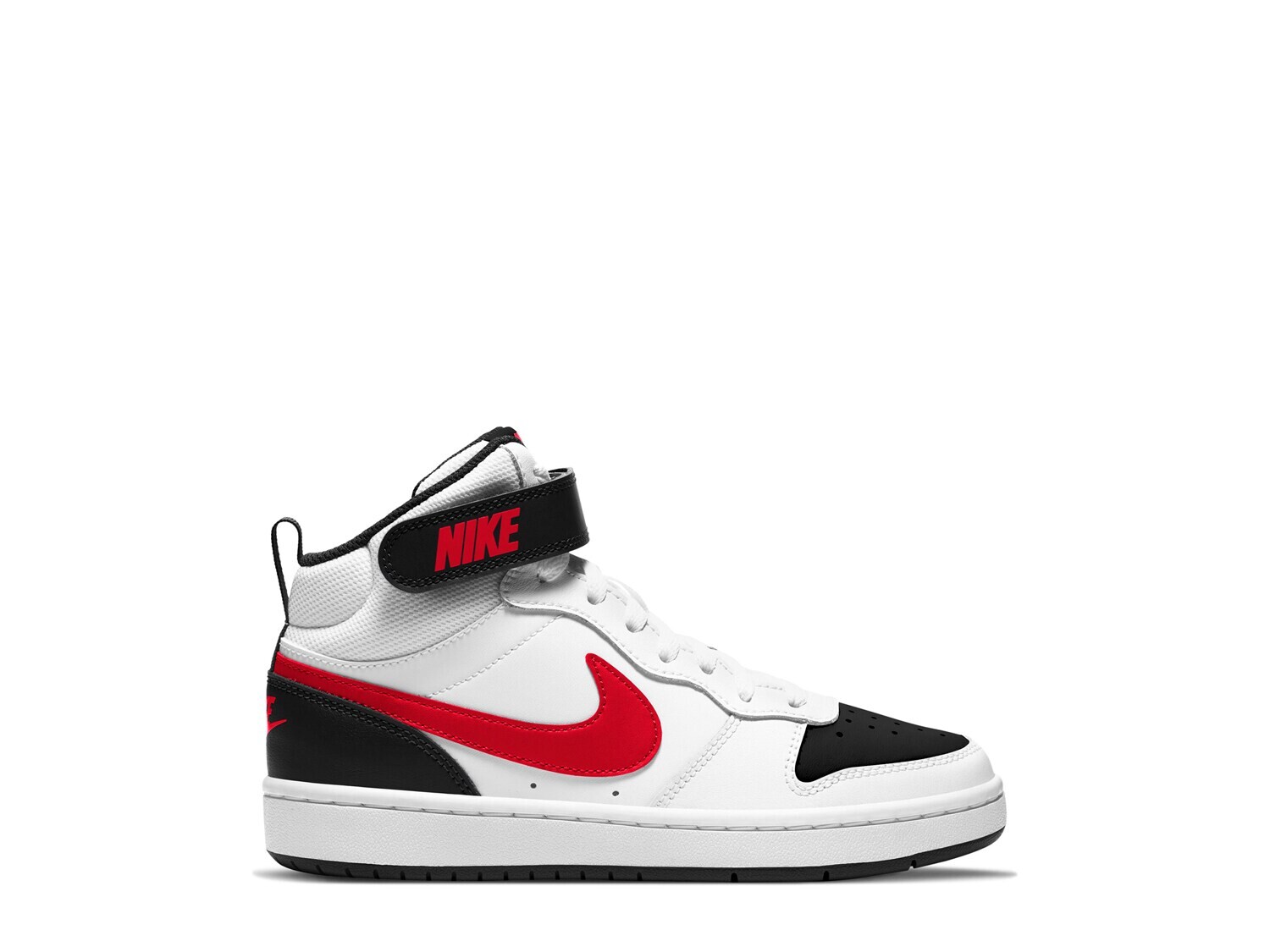 Кеды Nike Court Borough Mid Mid высокие, белый/красный