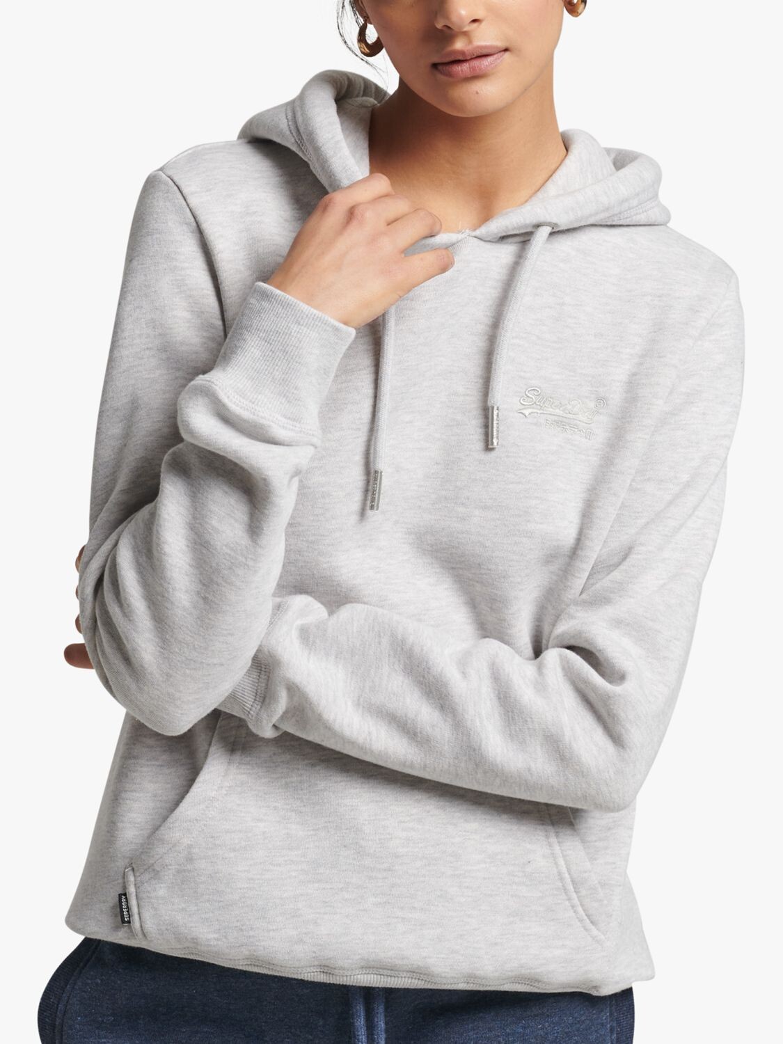 

Толстовка с вышитым логотипом Superdry Vintage, цвет Glacier Grey Marl