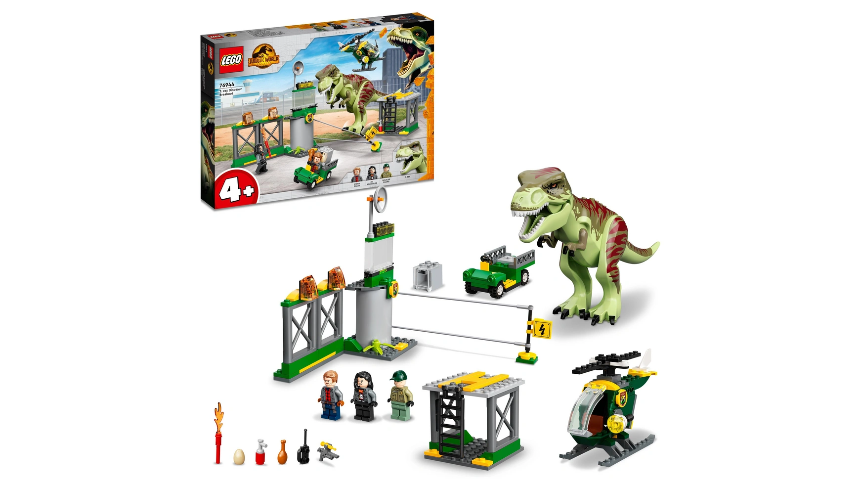 конструктор пластмассовый lego jurassic world побег тираннозавра 140 деталей Lego Jurassic World Игрушка-динозавр T Rex Breakout