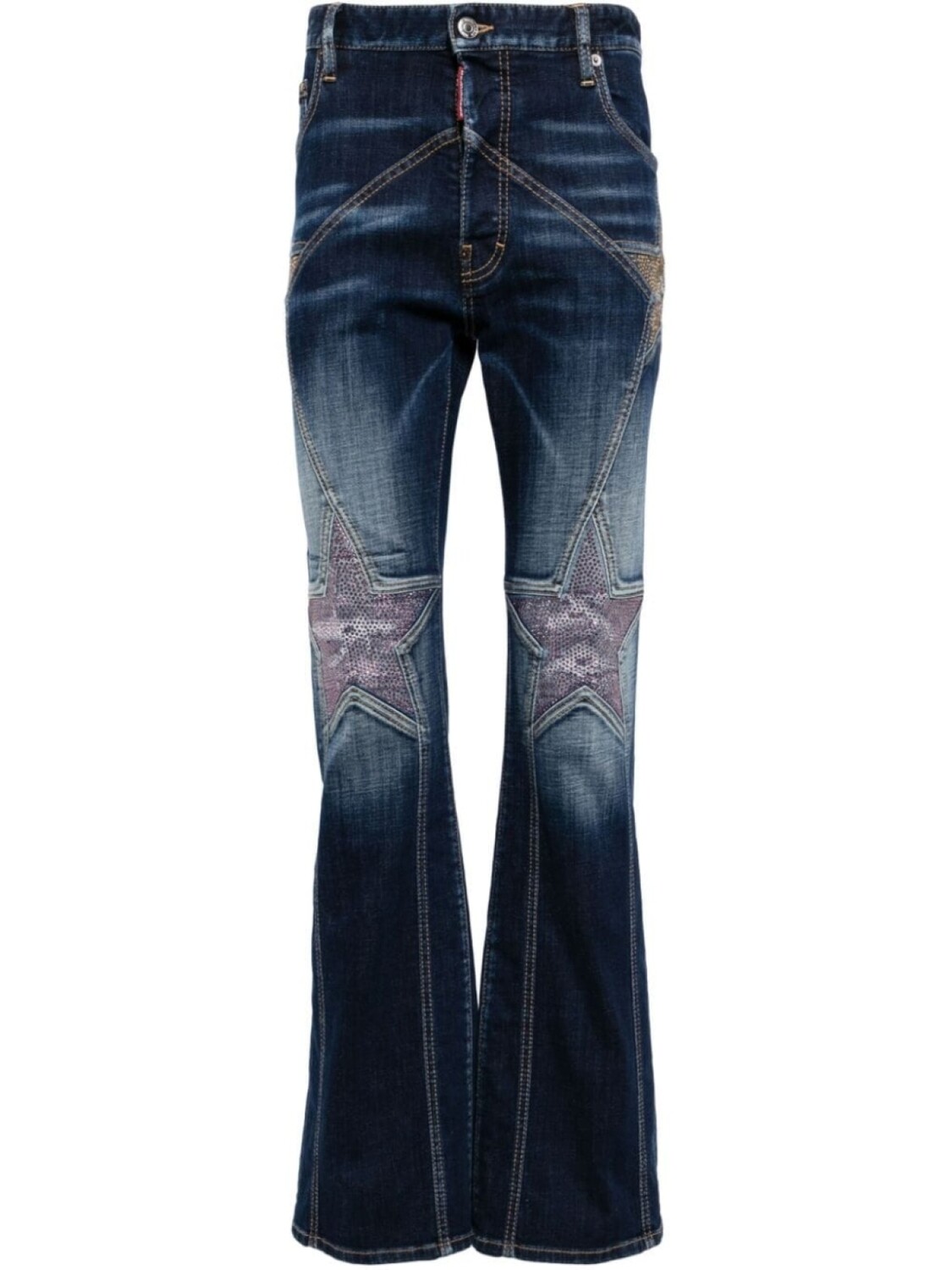 

Dsquared2 джинсы Super Star со стразами, синий