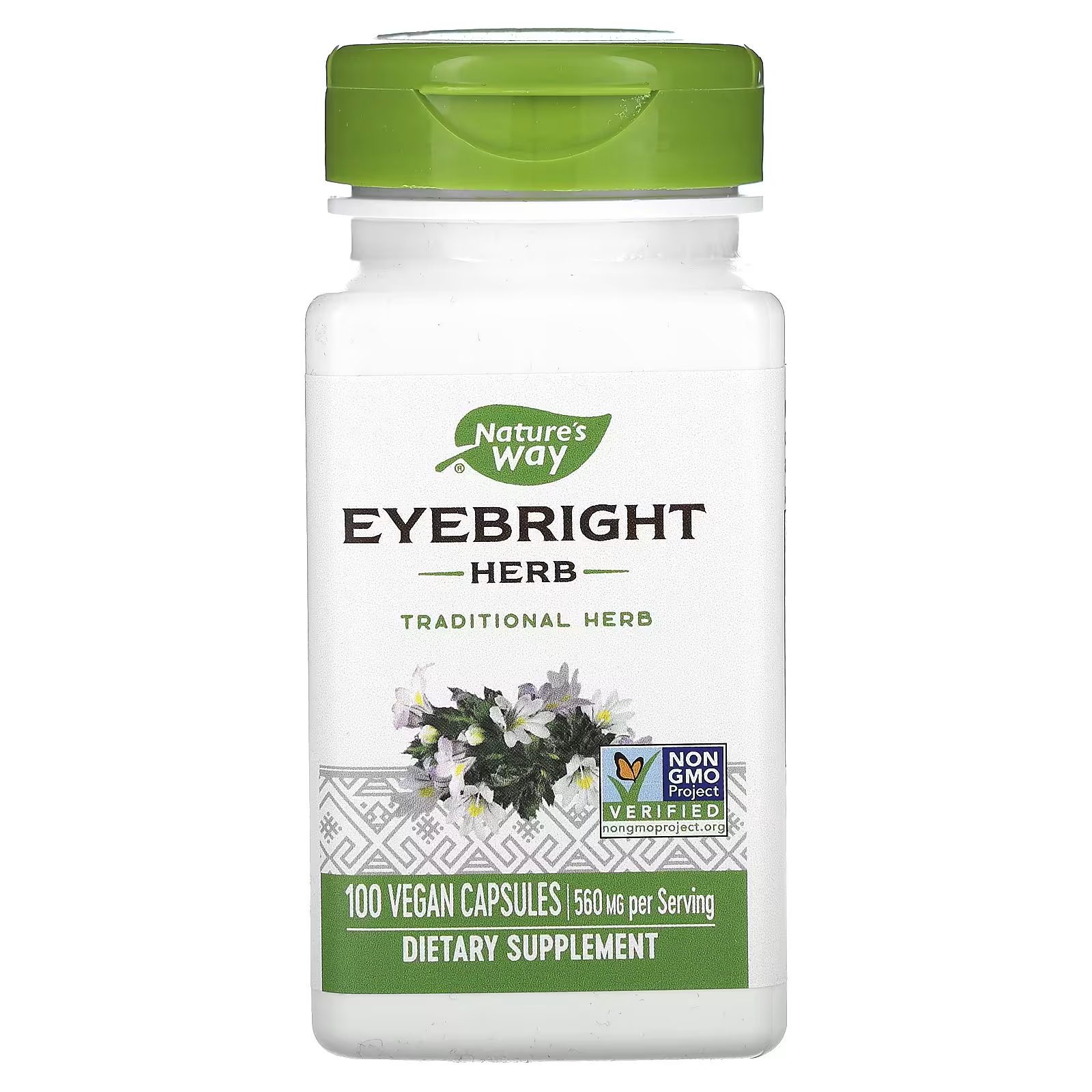 Пищевая добавка Nature's Way Eyebright Herb 560 мг, 100 веганских капсул