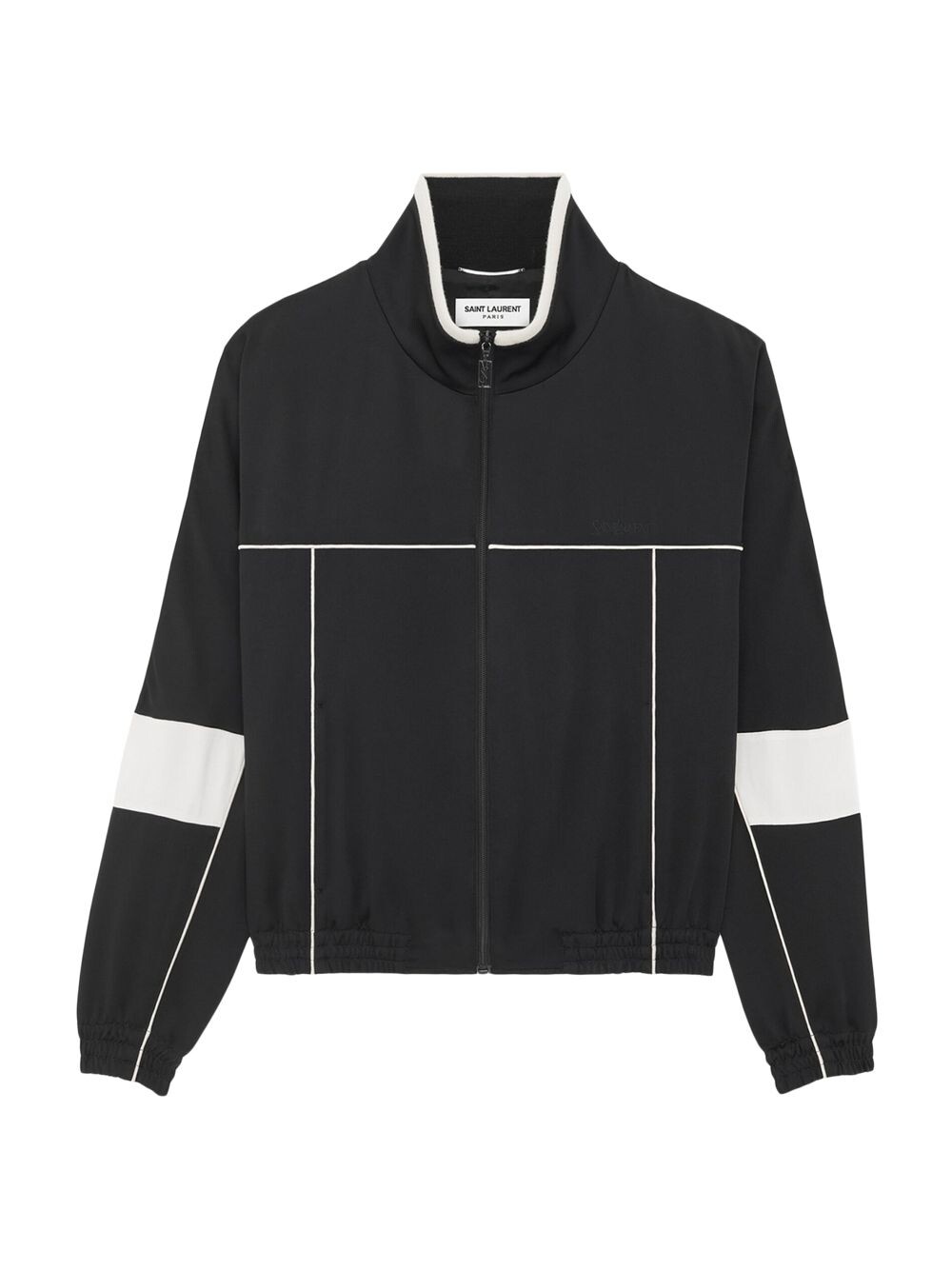 

Жакет Teddy из атласного крепа Saint Laurent, черный