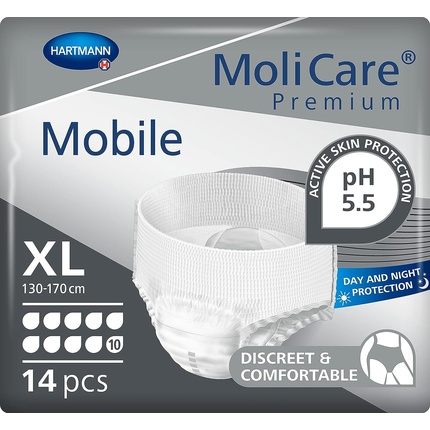Мобильные брюки MoliCare Premium для пациентов при недержании, XL, 14 шт. Hartmann - Molicare Mobile