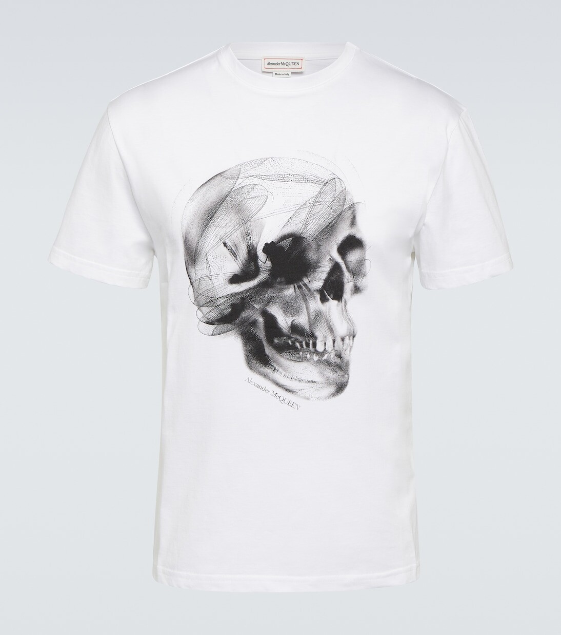 

Футболка из хлопкового джерси с принтом Alexander Mcqueen, белый