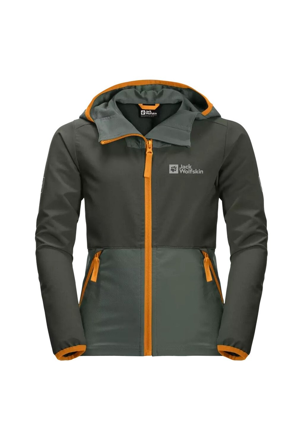 

Куртка Softshell TURBULENCE B Jack Wolfskin, цвет hedge green