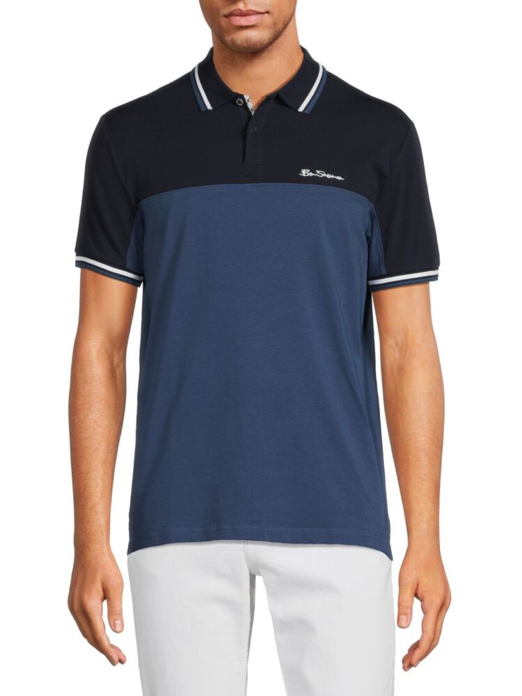 

Поло с логотипом Ben Sherman, синий