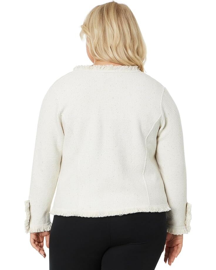 

Куртка NIC+ZOE Plus Size Metallic Fringe Mix Knit Jacket, цвет Cream Mix
