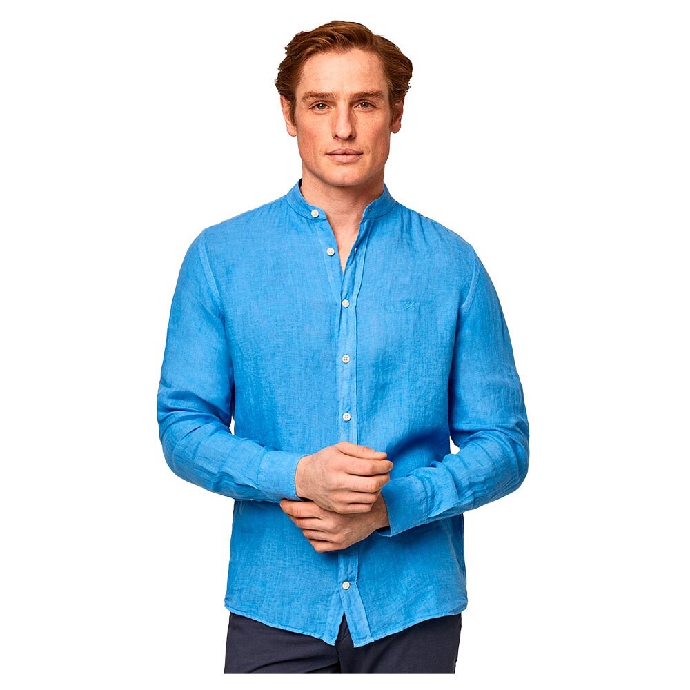 

Рубашка с длинным рукавом Hackett Garment Dyed P, синий