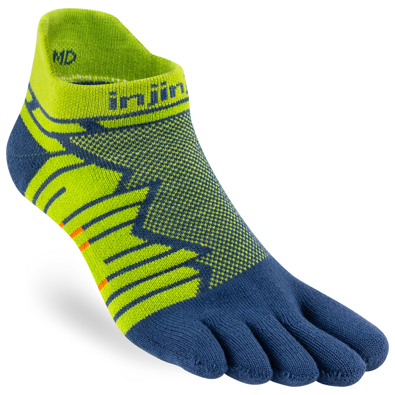 

Носки для бега Injinji Ultra Run No Show, цвет Moss