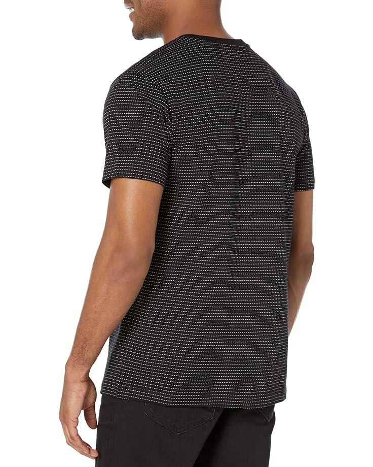 

Футболка U.S. POLO ASSN. Crew Neck Jacquard Micro Stripe Tee, черный
