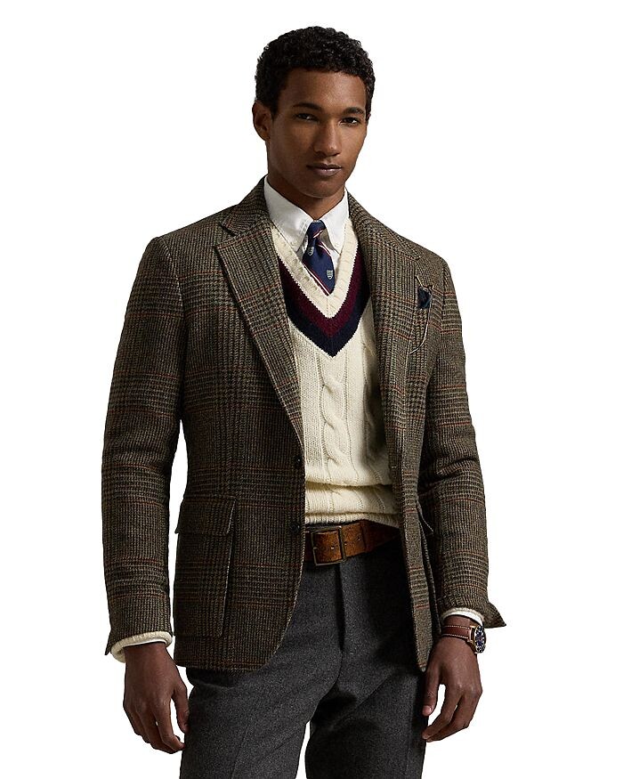 

Твидовый пиджак приталенного кроя Polo Ralph Lauren RL67 Russel, мультиколор