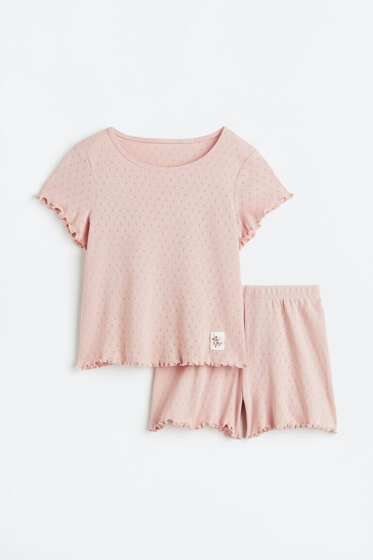 

Хлопковая пижама H&M, розовый