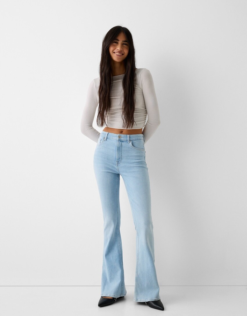 

Джинсы чарльстон Bershka, синий