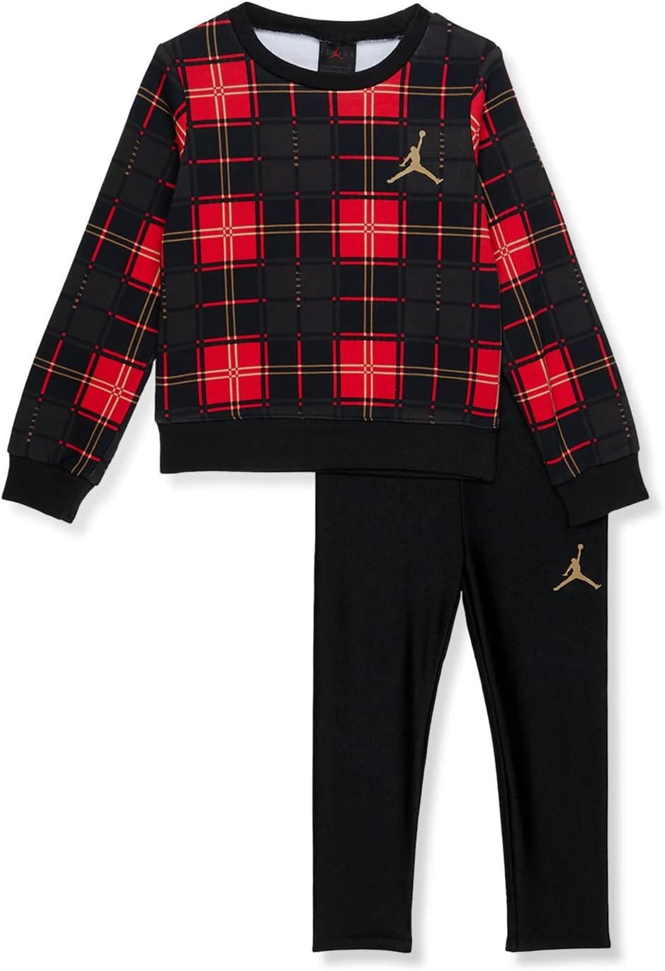 

Детский набор Jordan Flight Plaid Shine Leggings, черный