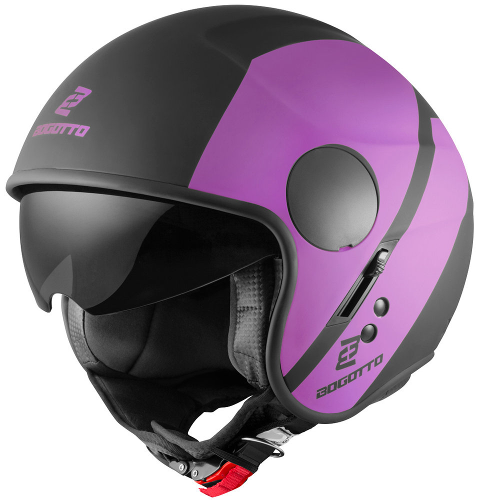 V595 Шлем Sierra Jet Bogotto, черный/фиолетовый