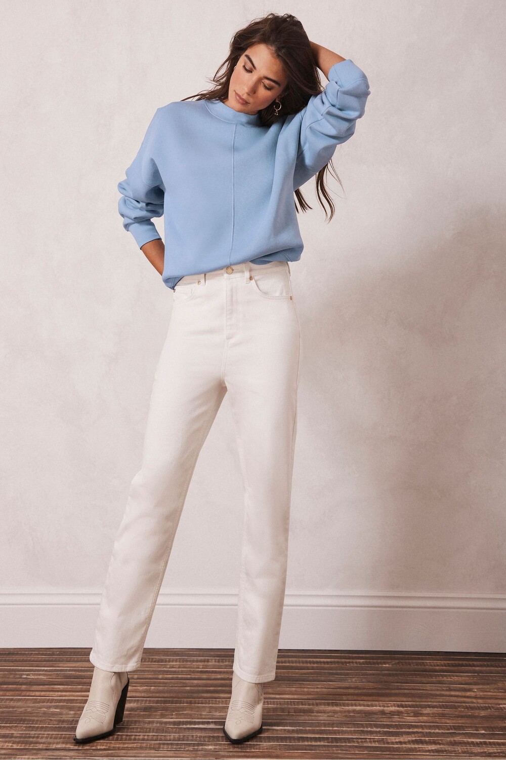 

Хлопковая толстовка Mint Velvet, синий
