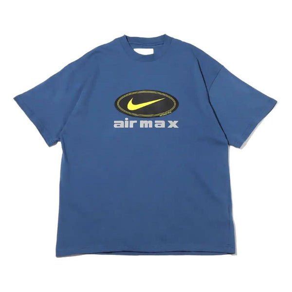 Футболка Men's Nike Logo Alphabet Printing Breathable Round Neck Short Sleeve Dark Blue T-Shirt, синий футболка men s nike logo printing round neck sports short sleeve blue t shirt синий