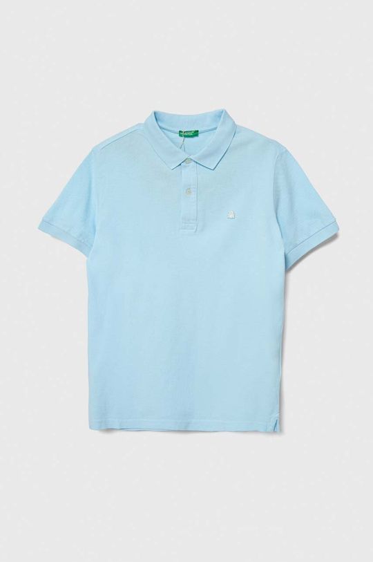 Рубашка-поло из детской шерсти United Colors of Benetton, синий