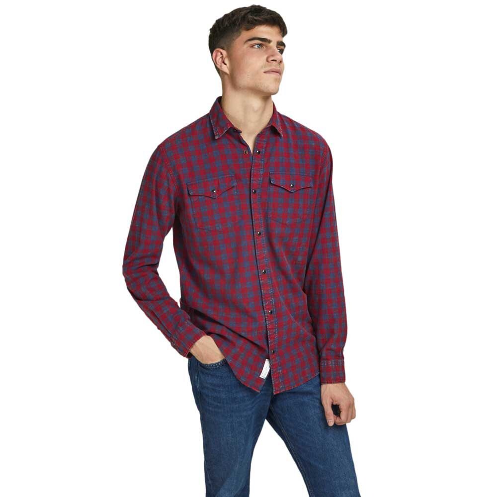 

Рубашка с длинным рукавом Jack & Jones Blu David Check Western, красный