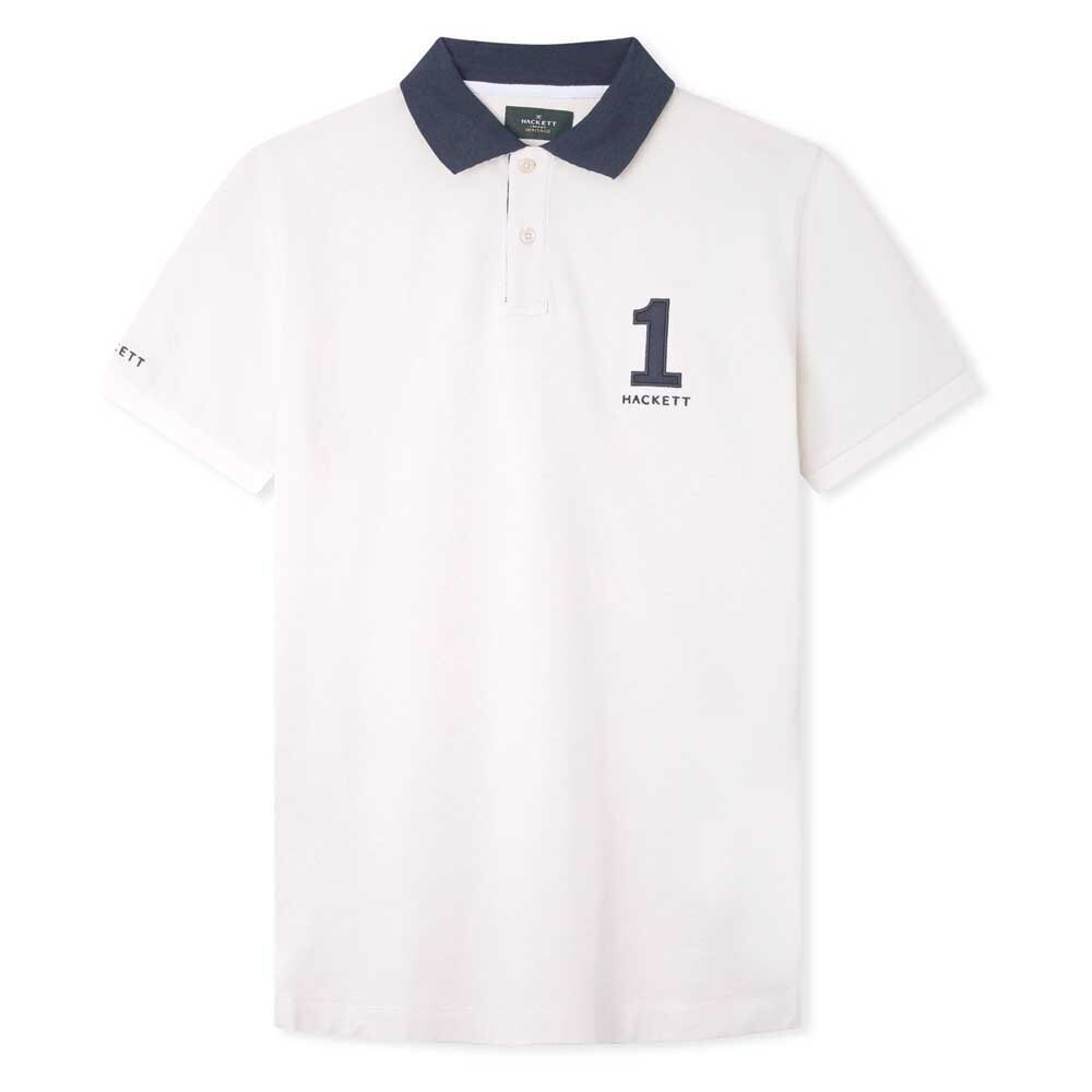 

Поло с коротким рукавом Hackett Heritage Number, белый