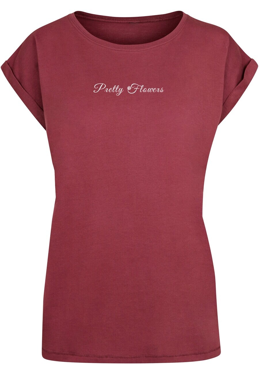 

Футболка Merchcode PRETTY FLOWERS, цвет Carmine Red