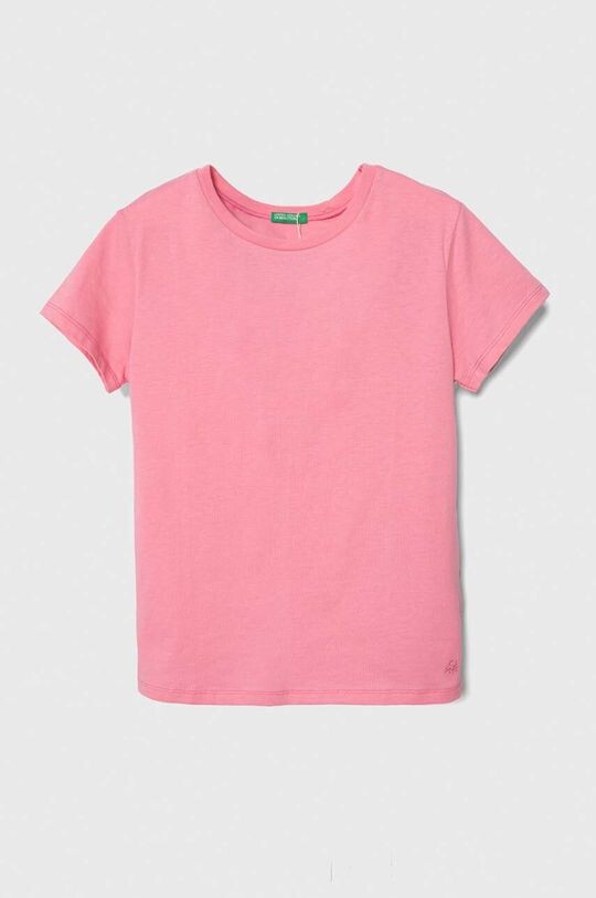 

United Colors of Benetton Детская хлопковая футболка, розовый