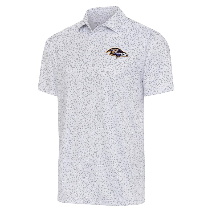 

Поло с коротким рукавом Antigua Baltimore Ravens, белый