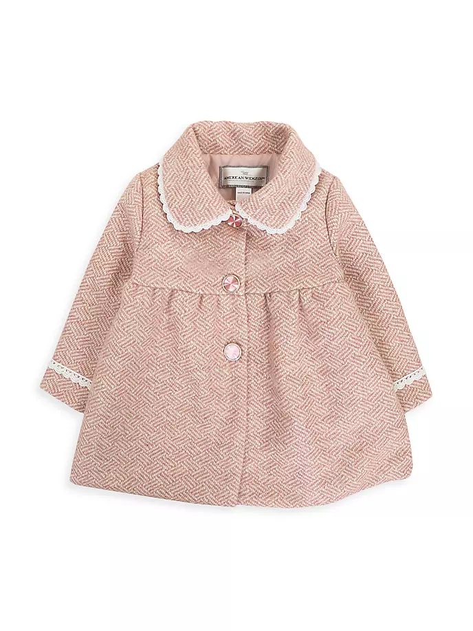 цена Пальто с фестонами и украшениями для маленьких девочек, маленьких девочек и девочек Widgeon, цвет crystal pink