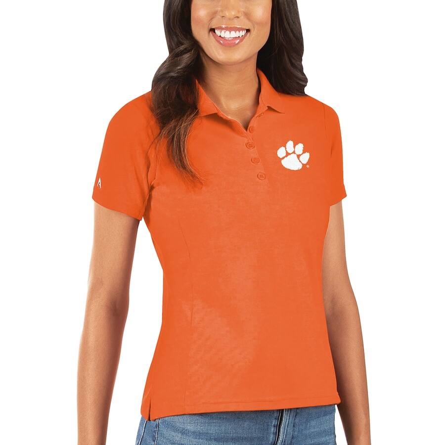 

Поло с коротким рукавом Antigua Clemson Tigers, оранжевый