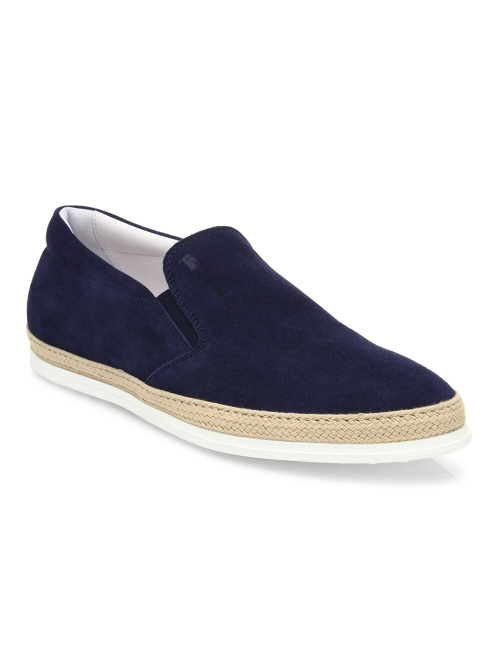 

Кроссовки-эспадрильи из замши с отделкой из джута Tod's, синий