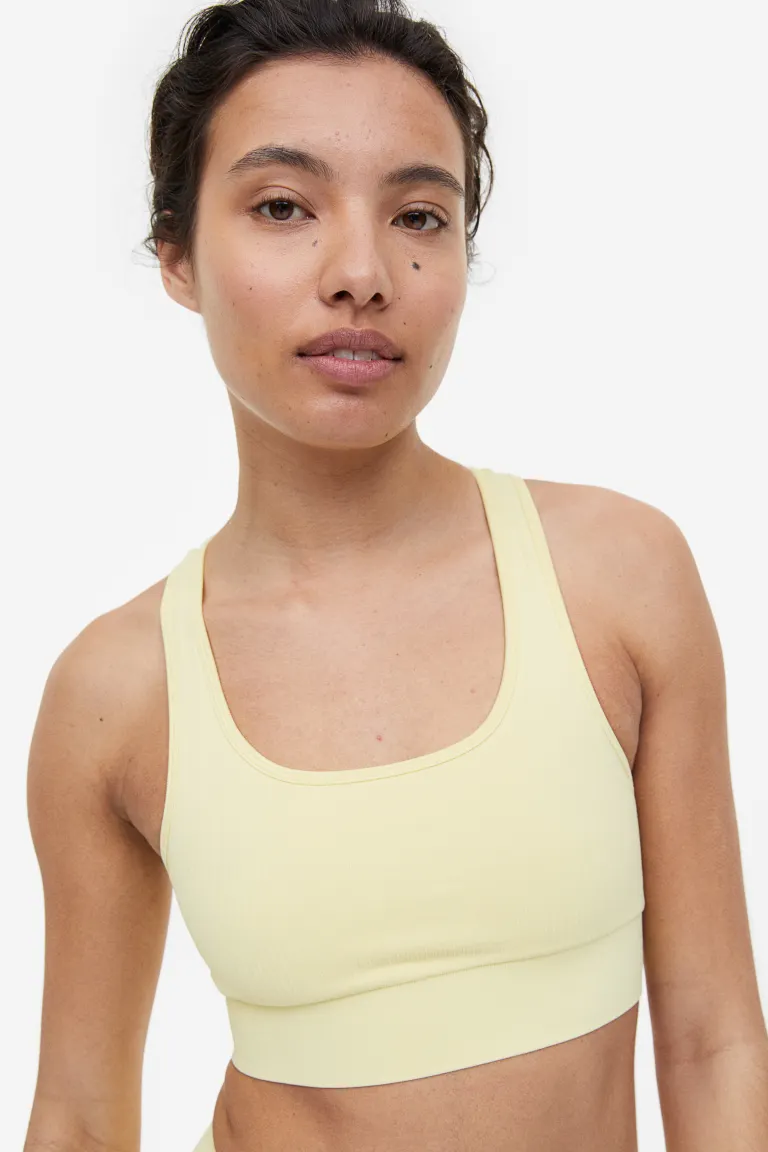 

Бесшовный спортивный бюстгальтер drymove H&M, желтый