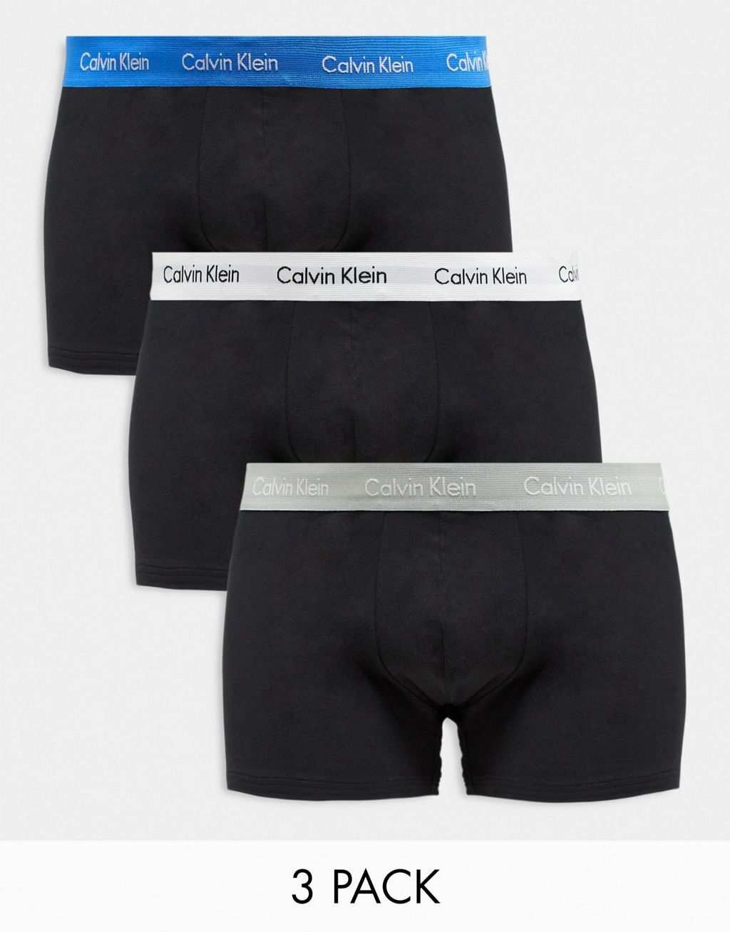 

Черные эластичные плавки с низкой посадкой из 3 штук Calvin Klein Plus