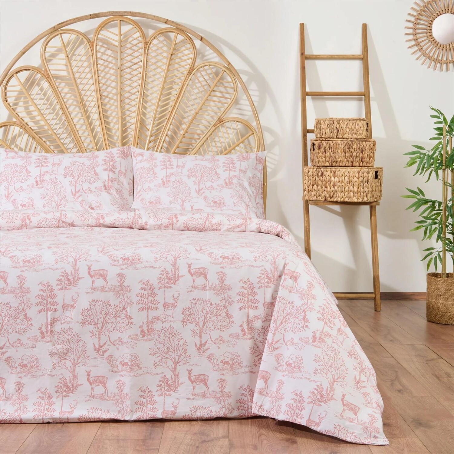 

Комплект пододеяльников Evideoa Soft Jouy - Розовый Evidea