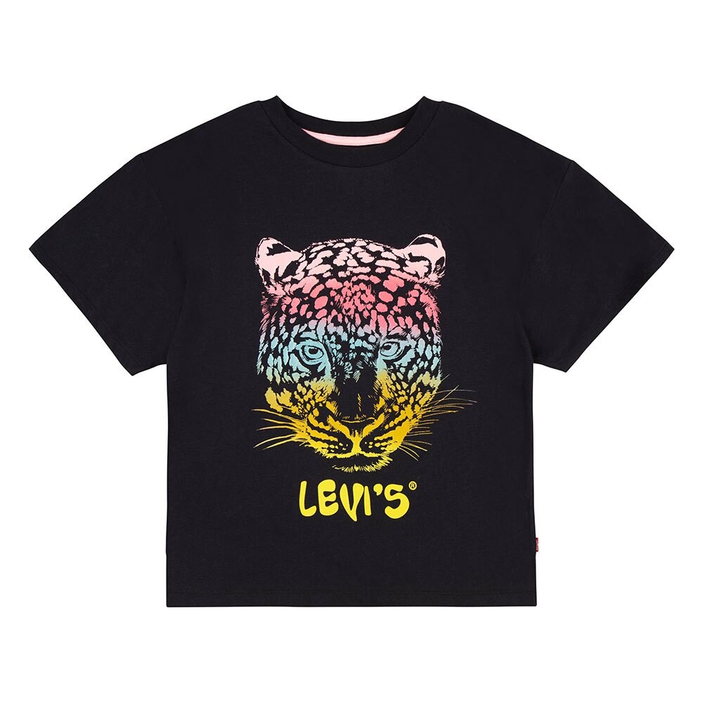 Футболка Levi´s Leopard Oversized Kids Short Sleeve Round Neck, черный кеды levi´s tijuana 2 0 черный