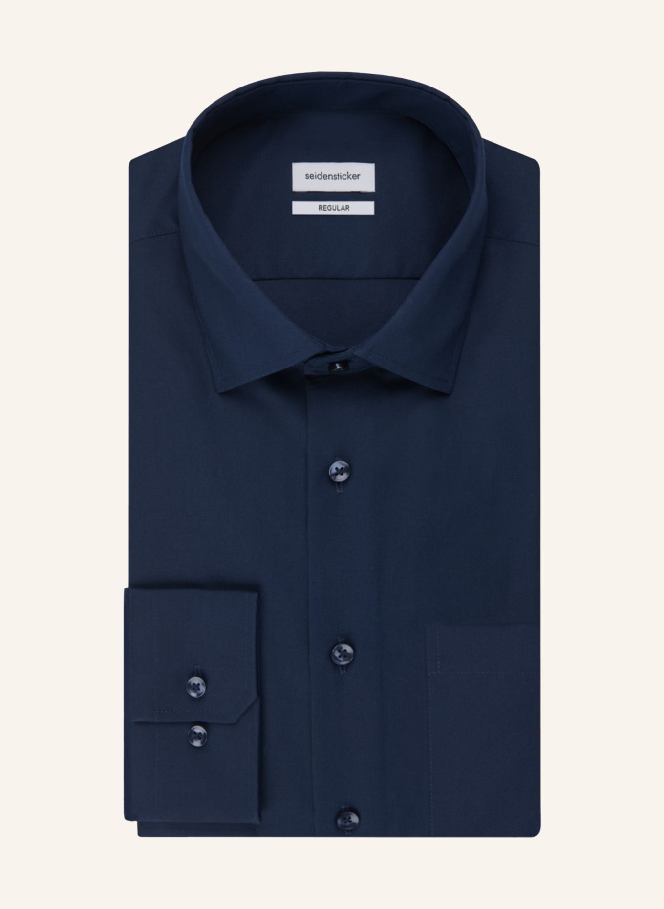 Рубашка seidensticker Regular Fit, темно-синий рубашка strokesman s regular fit темно синий