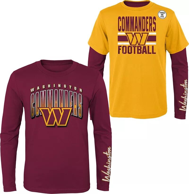 

Nfl Team Apparel Футболка 3-в-1 для мальчиков Washington Commanders, любимая фанатами