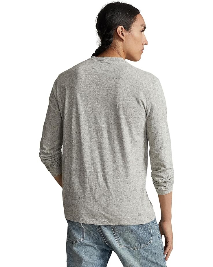 

Рубашка Polo Ralph Lauren Slub Jersey Henley Shirt, цвет Loft Heather