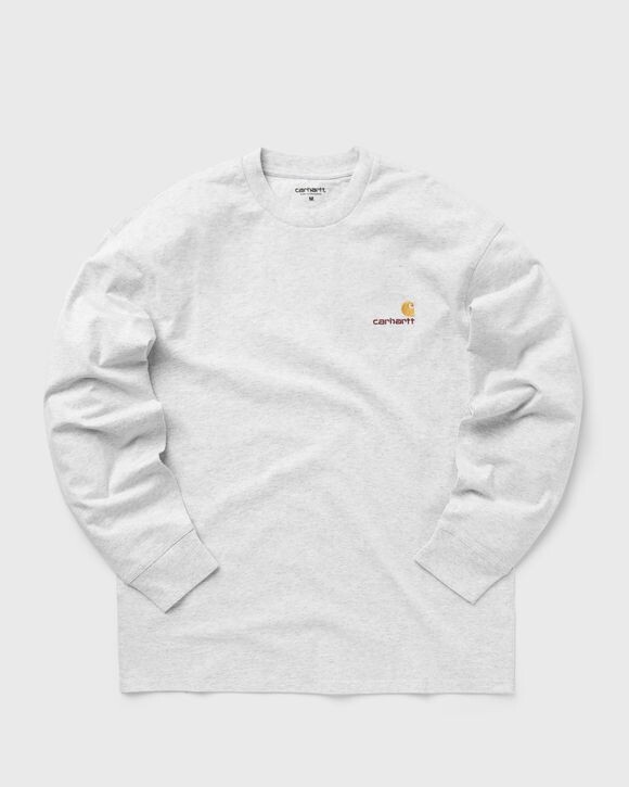 

Футболка Carhartt Wip Longsleeve American Script Tee, цвет ash heather