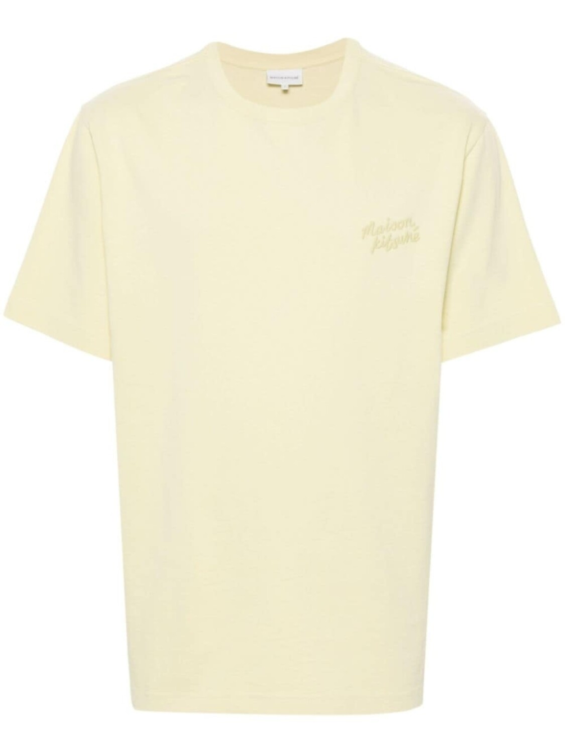 

Maison Kitsuné футболка с вышивкой Handwriting, желтый