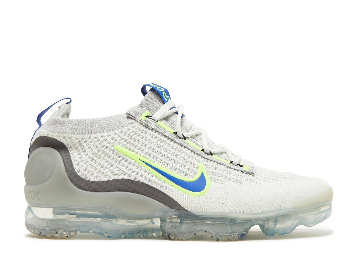 

Кроссовки Nike Air Vapormax 2021 Flyknit 'White Volt Hyper Royal', белый