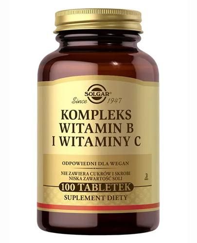 Solgar Kompleks Witamin B i C комплекс витаминов и минералов в таблетках, 100 шт. цена и фото