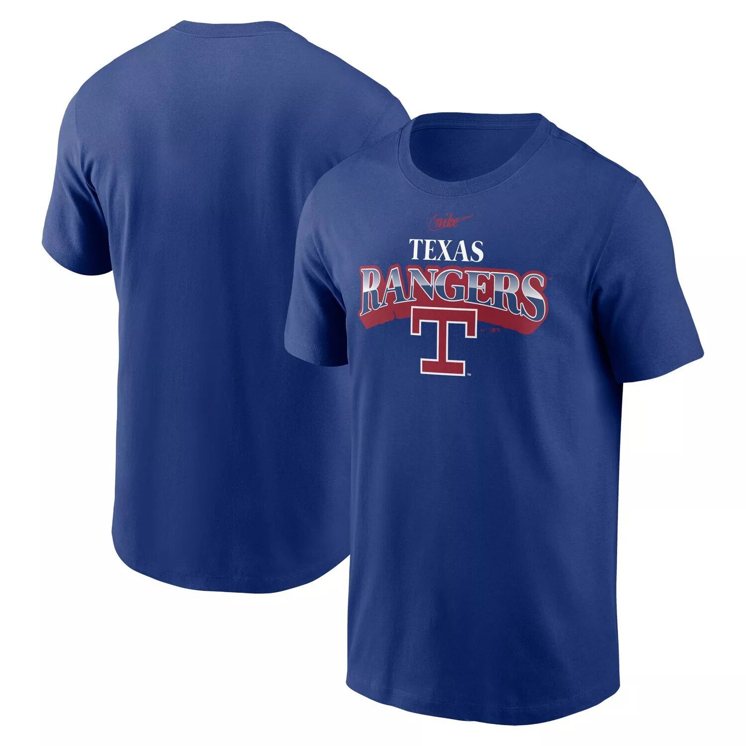 

Мужская футболка Nike Royal Texas Rangers Cooperstown Collection Rewind Arch