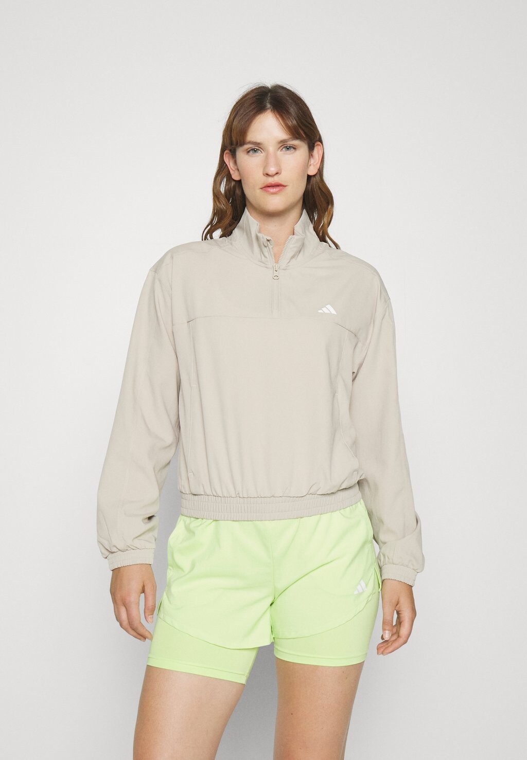 

Толстовка Aeroready Quarter Zipp Train Essentials Adidas, цвет beige/white