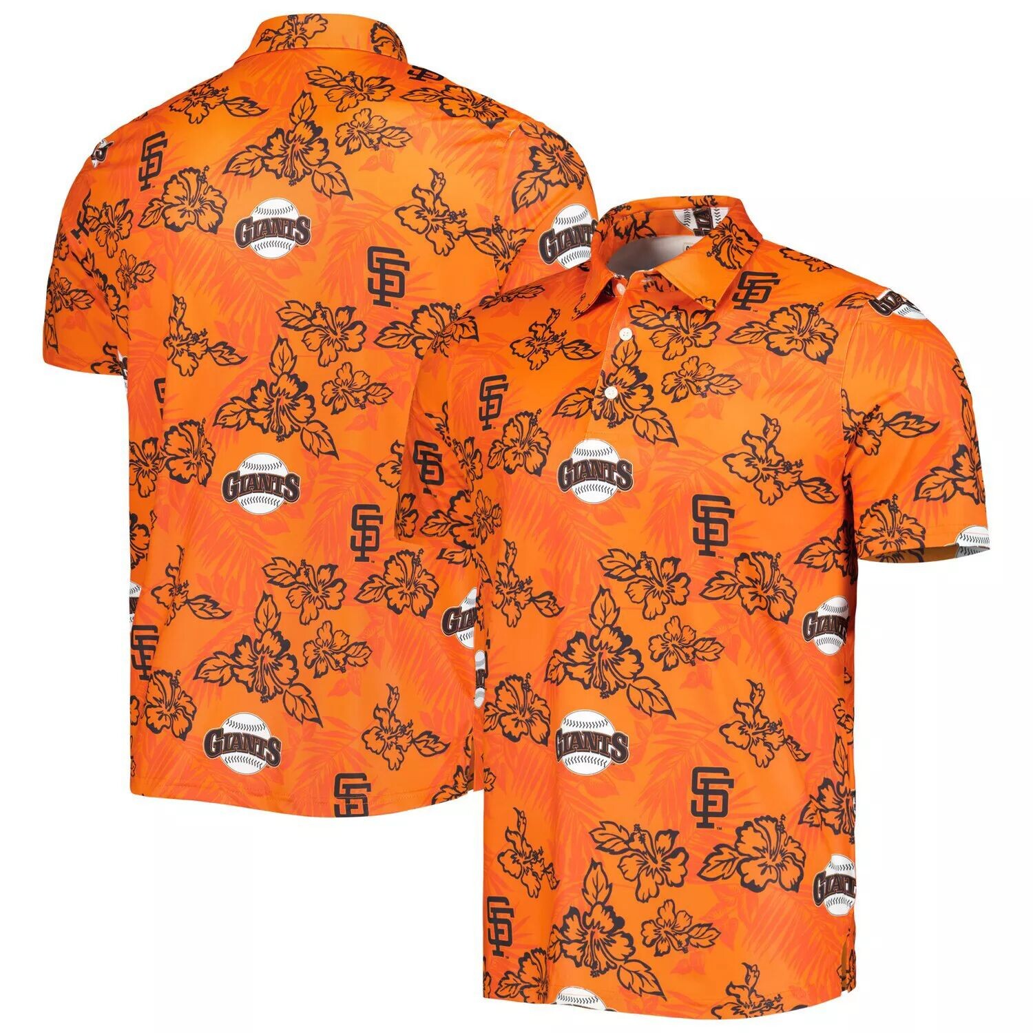 

Мужское поло с принтом Reyn Spooner Orange San Francisco Giants Cooperstown Collection Puamana