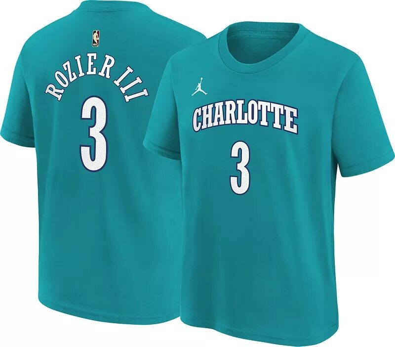 

Классическая футболка из темно-синего дерева Nike Youth Charlotte Hornets Terry Rozier #3