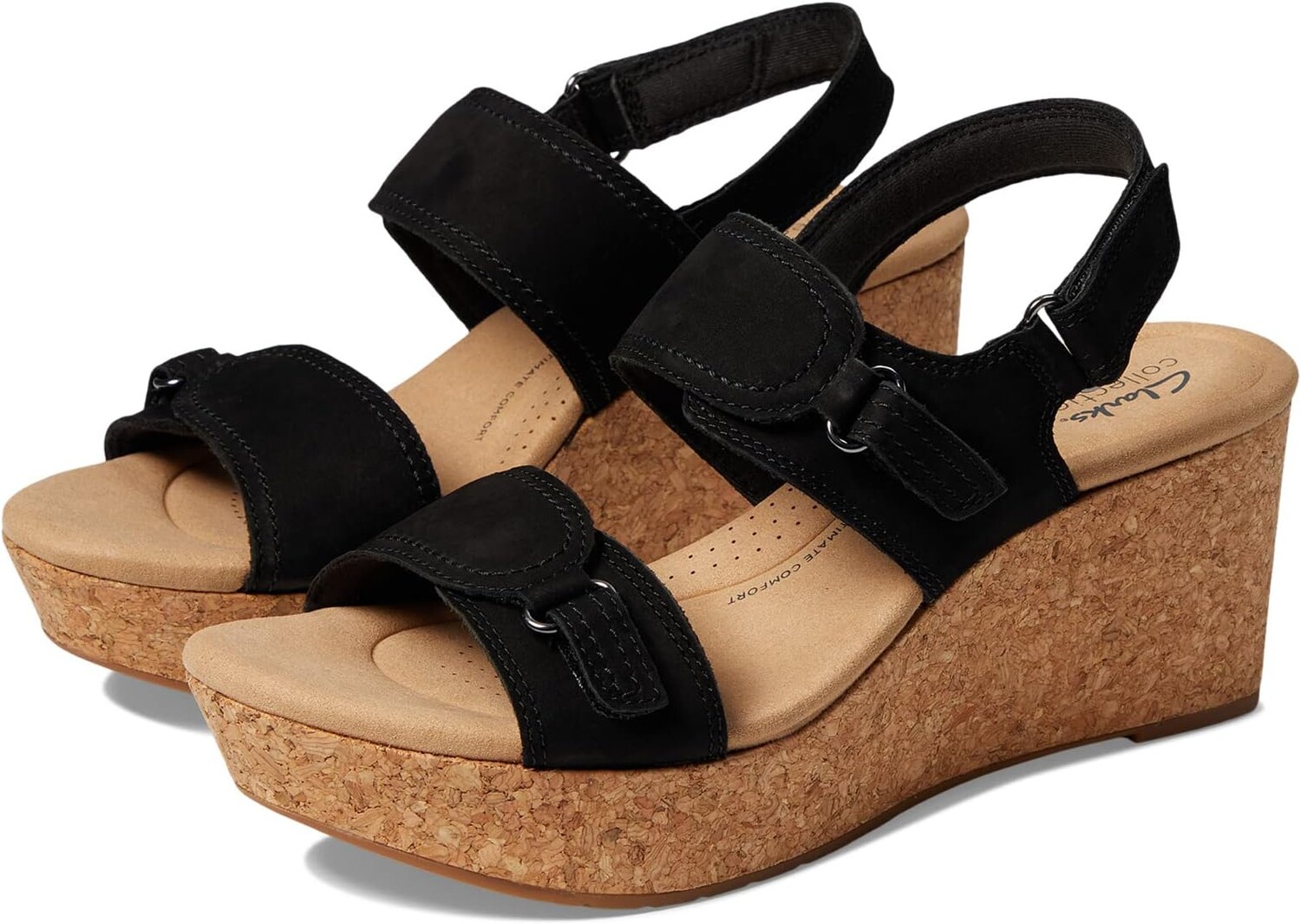 

Босоножки Rose Lane Clarks, цвет Black Nubuck