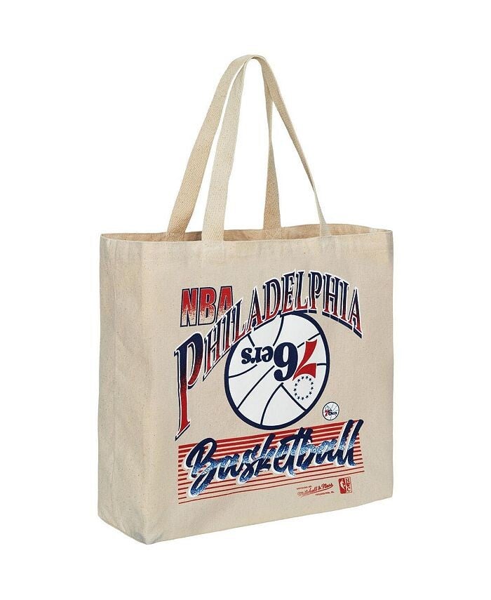 

Женская большая сумка Philadelphia 76ers с графическим рисунком Mitchell & Ness, слоновая кость/кремовый