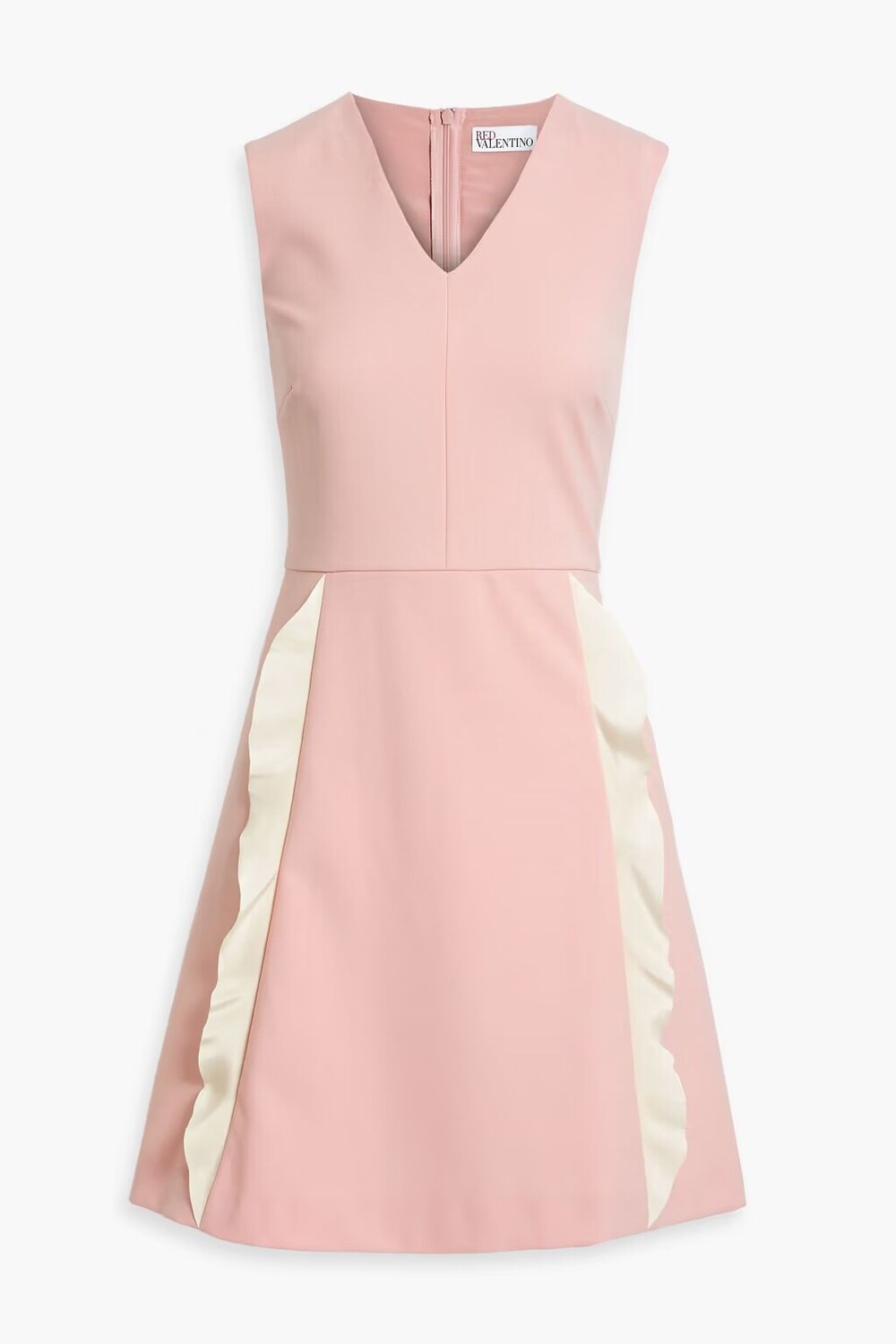 

Платье мини из крепа с оборками Redvalentino, розовый