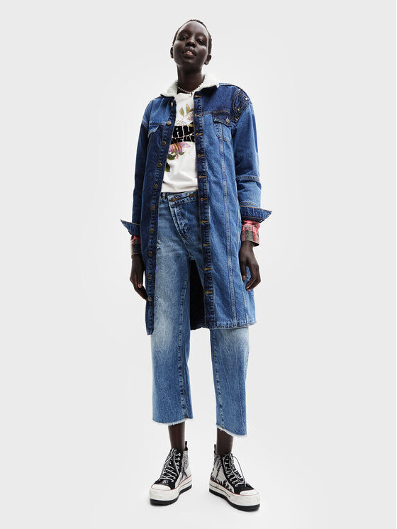 

Джинсовая куртка стандартного кроя Desigual, синий
