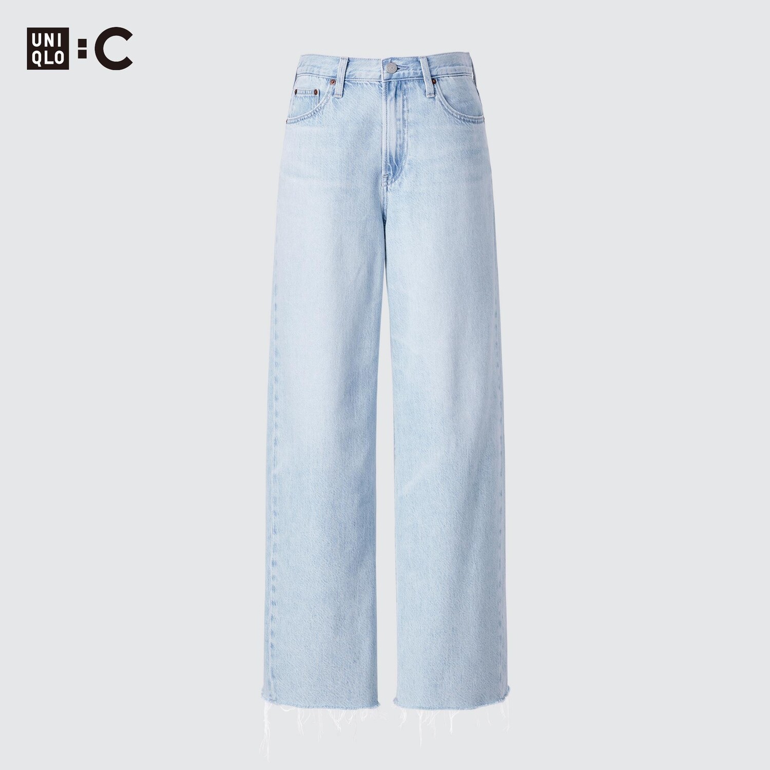 

Джинсы Uniqlo женские прямые широкие, синий